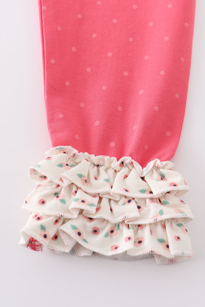 PLATINUM BALLOON PRINT FLORAL RUFFLE GIRL SET