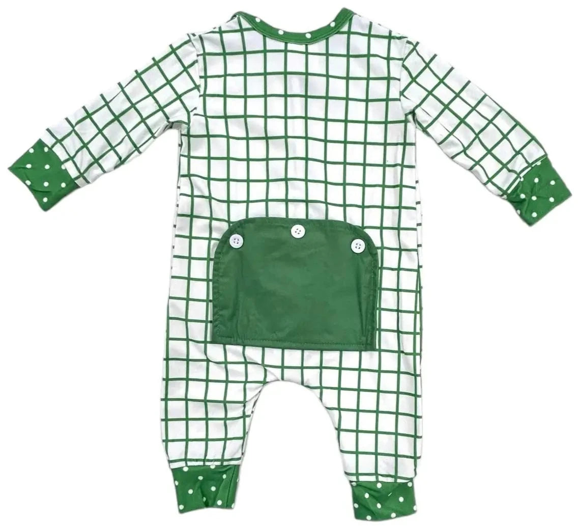 Green and White Butt Flap Sleeper