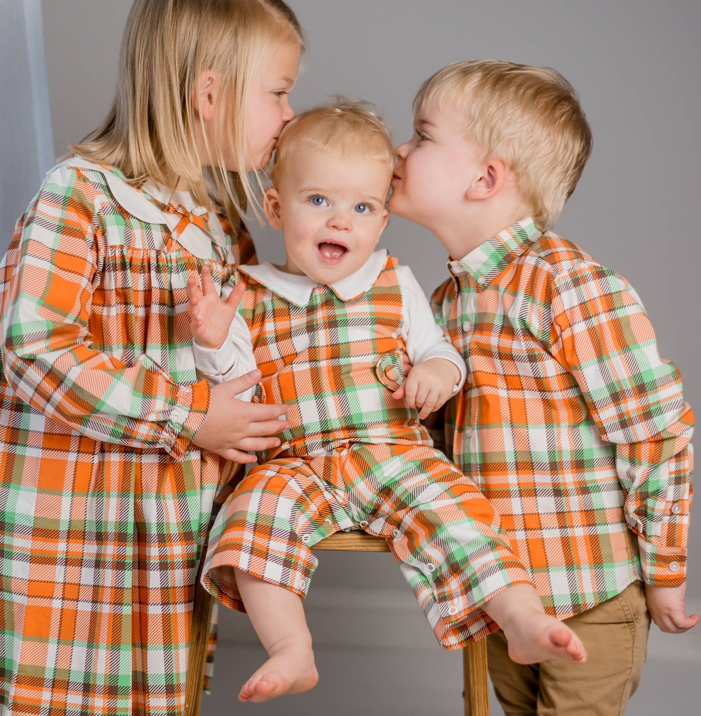 Autumn Plaid Boys' Collared Button Down Shirt