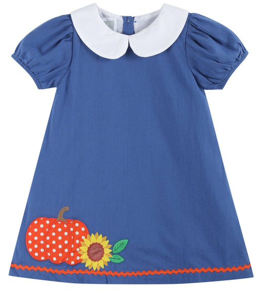 Blue Pumpkin Sunflower Collared Dress