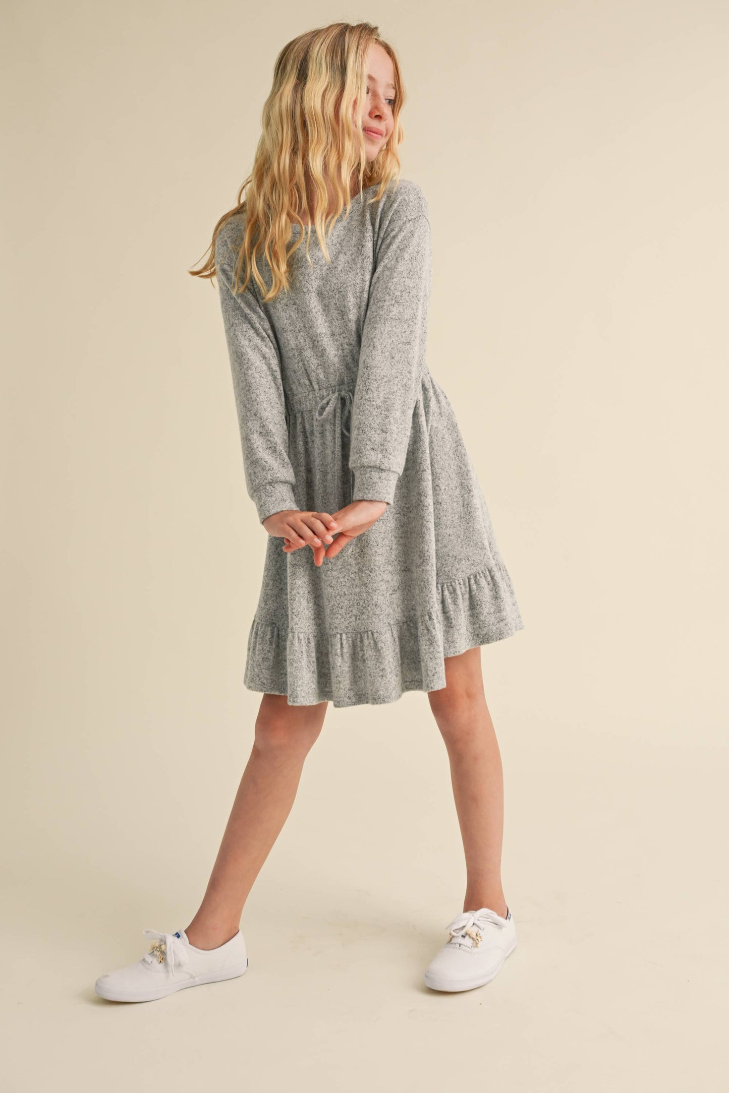 TWEEN GIRLS HACCI LONG SLEEVE DRESS
