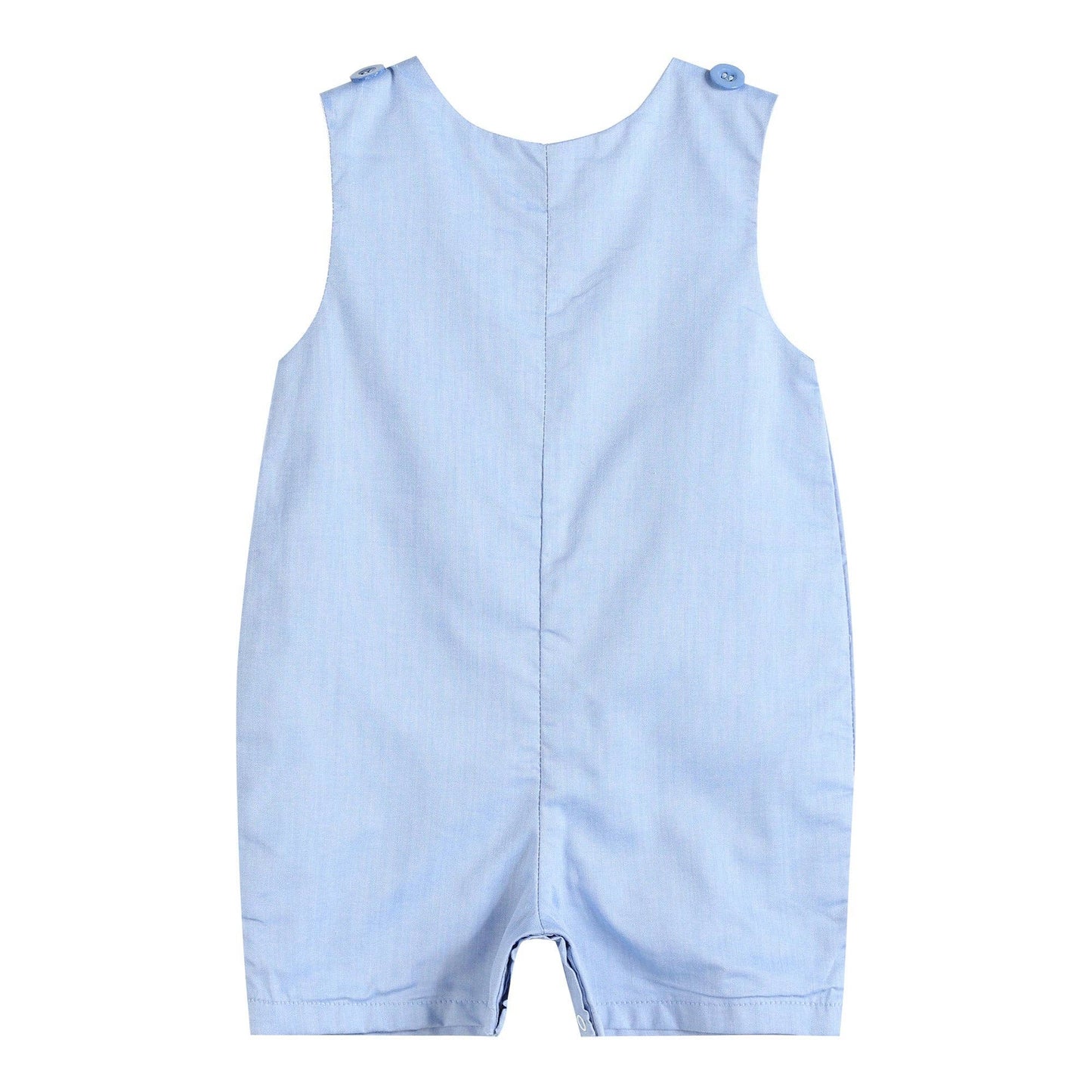 Blue Car Race Track Embroidery Shortalls: