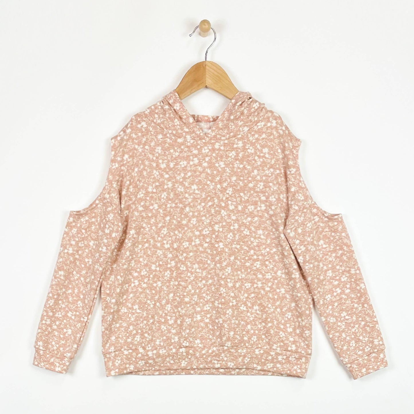 Cold Shoulder Pullover with Hood