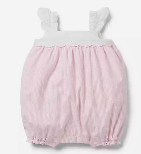 Baby Eyelet Seersucker Romper