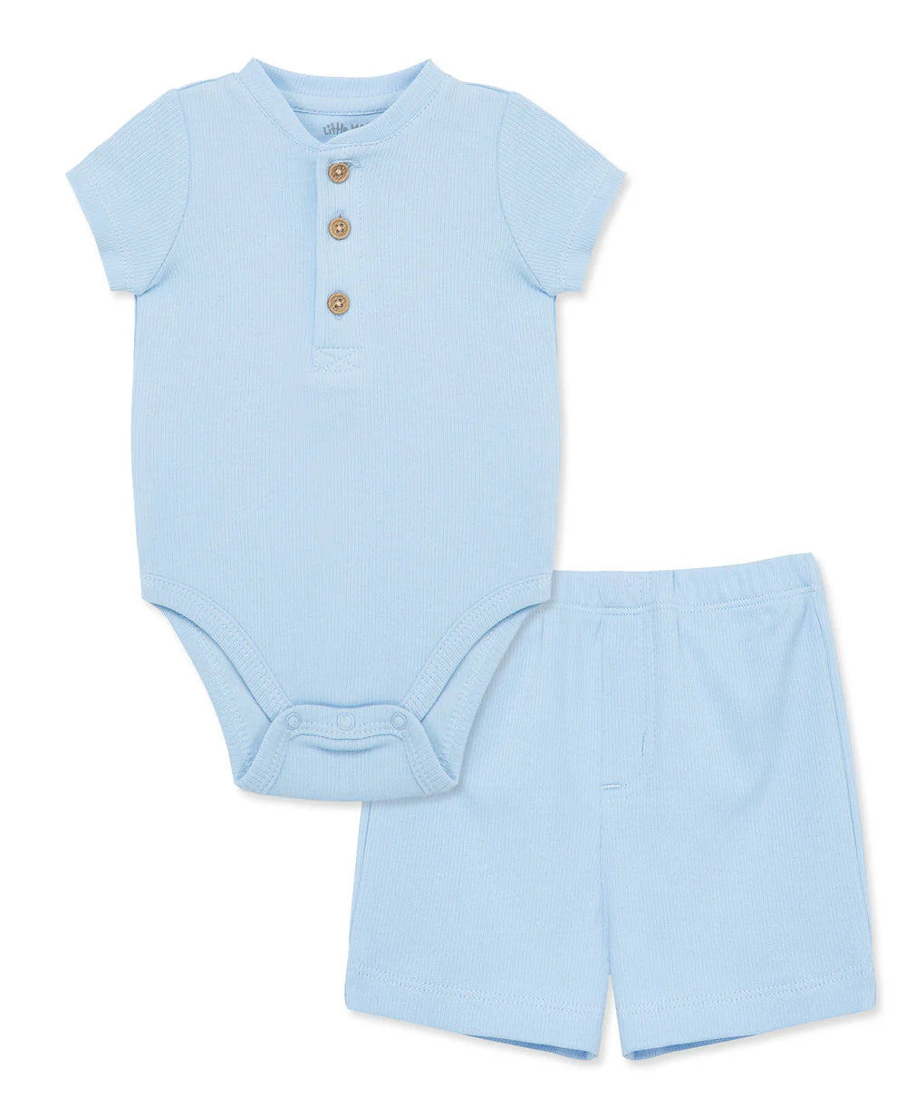 Baby Blue Bodysuit and Short Set