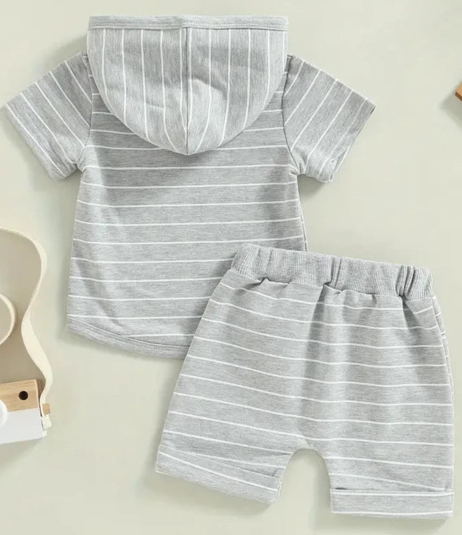 Baby Boys Hooded Sweatshirt and Short Set 6M